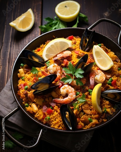 Seafood paella 