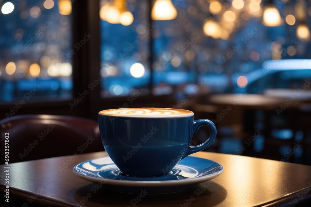 Cappuccino Coffee at the Blue Hour