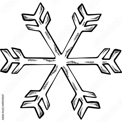 snowflake handdrawn illustration