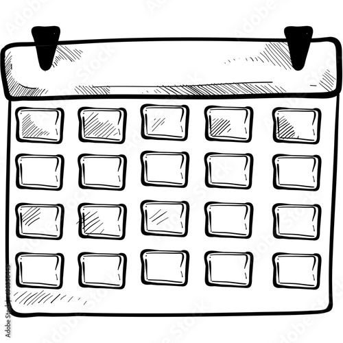 calendar handdrawn illustration