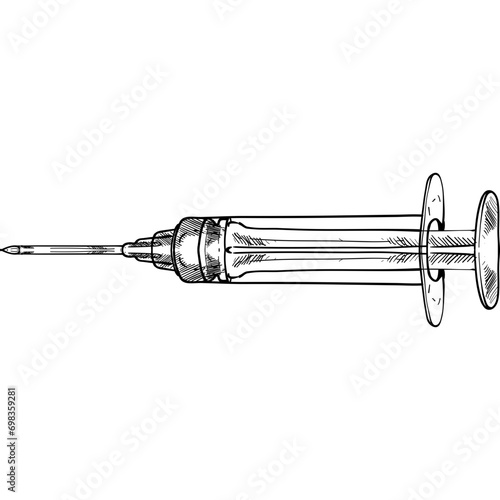 syringe handdrawn illustration