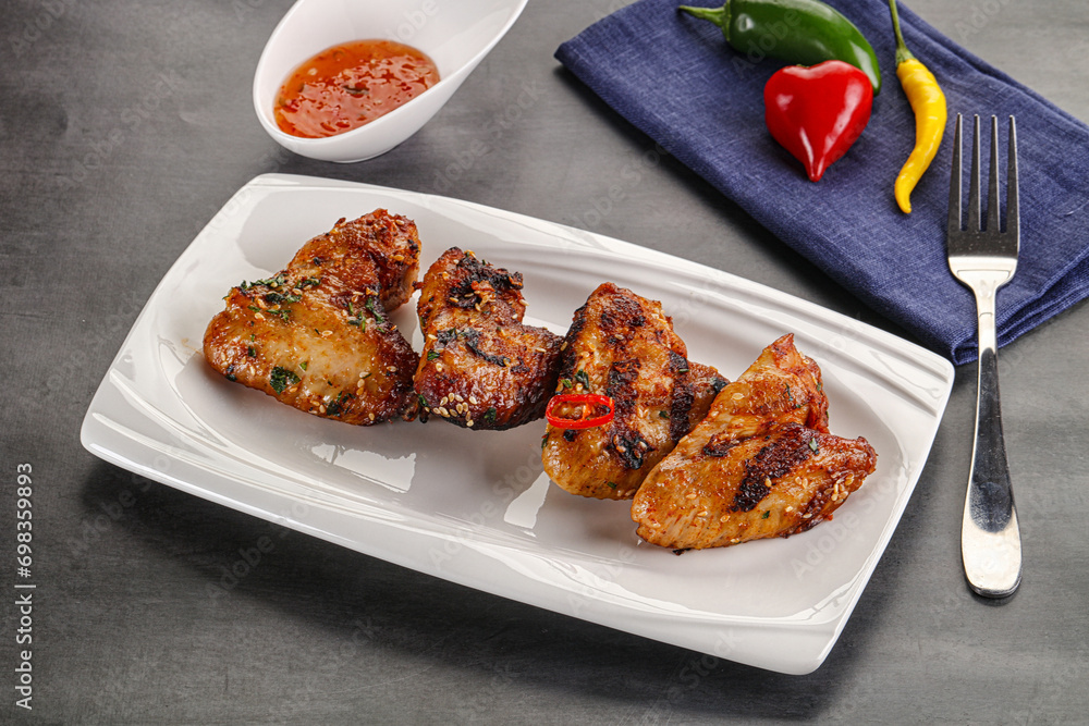 Buffalo grilled chicken wings barbecue Buffalo grilled chicken wings barbecue