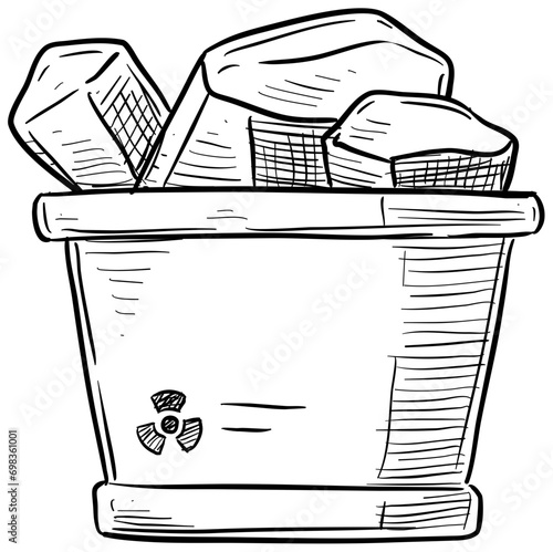 uranium ore handdrawn illustration