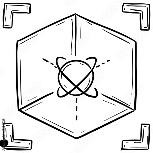 cube handdrawn illustration