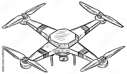 drone handdrawn illustration