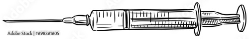 syringe handdrawn illustration