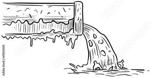 sewage handdrawn illustration