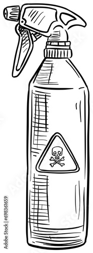 hazardous liquid handdrawn illustration