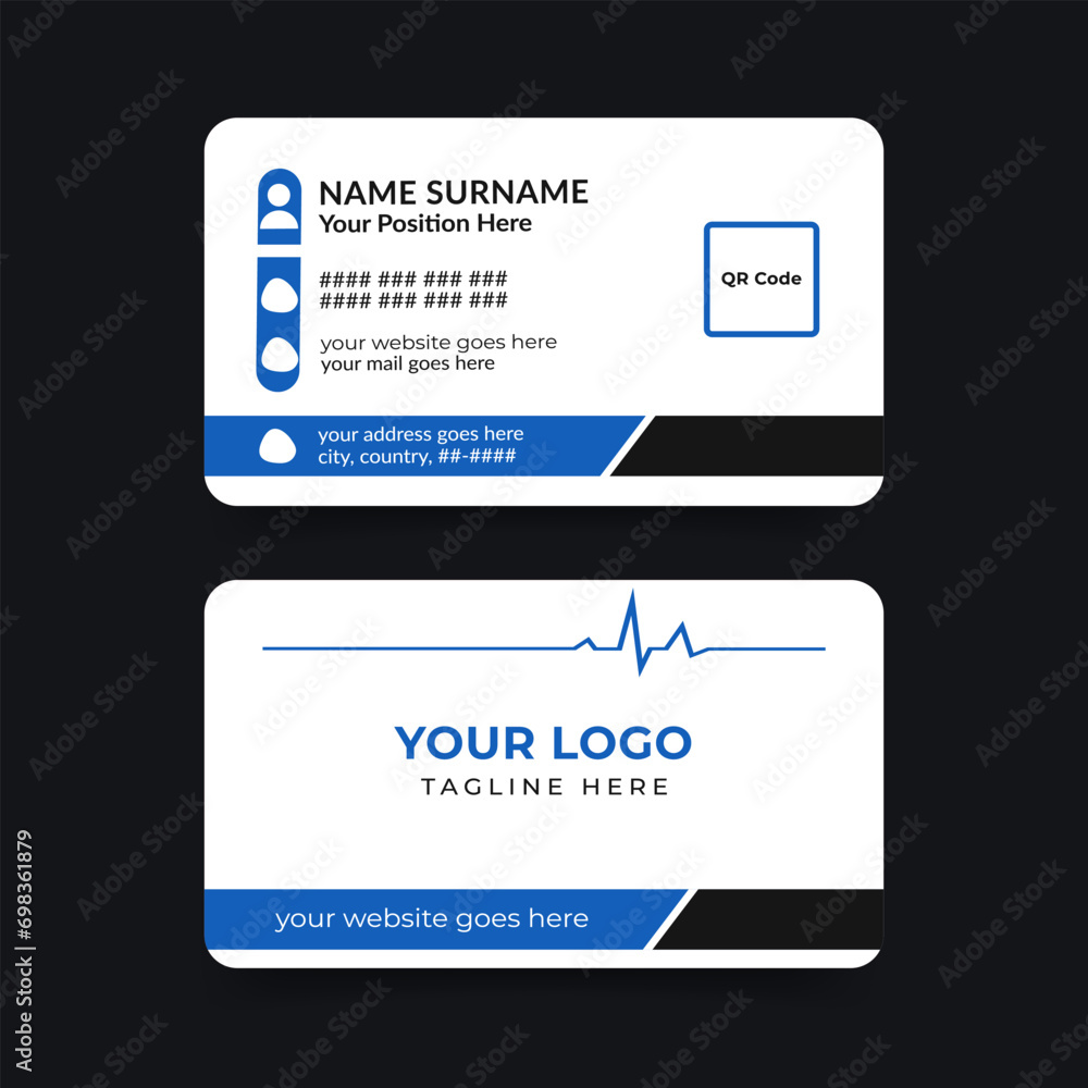 Professional healthcare business card design template Professional healthcare business card design template