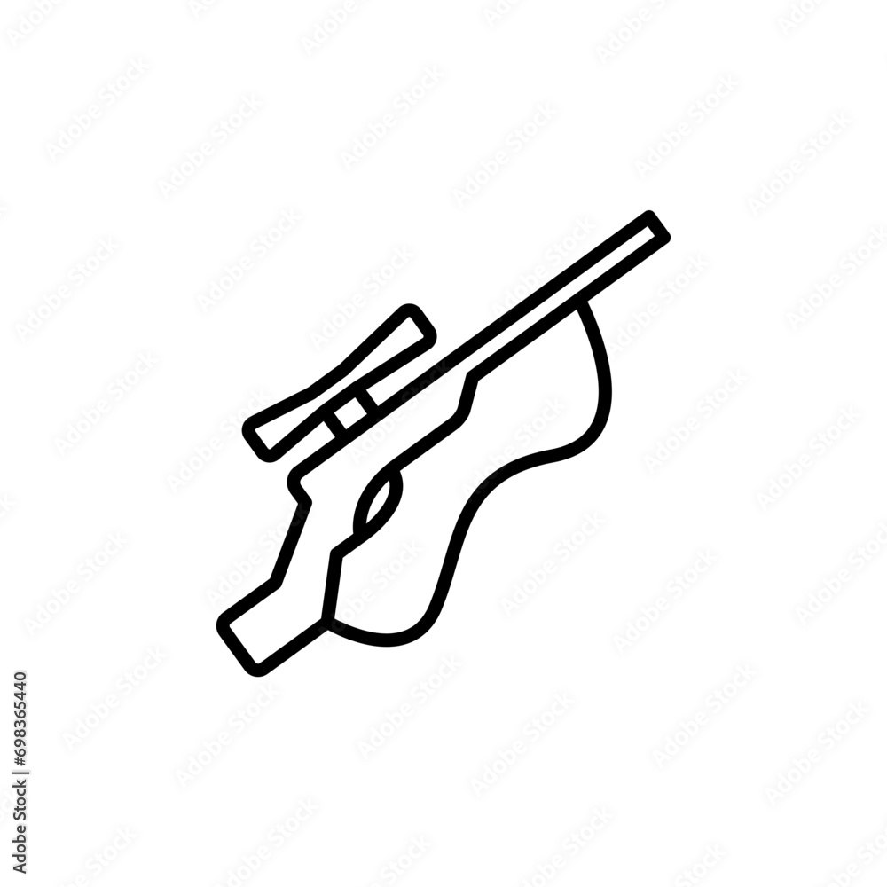 Sniper rifle outline icons, hunter minimalist vector illustration ,simple transparent graphic element .Isolated on white background Sniper rifle outline icons, hunter minimalist vector illustration ,simple transparent graphic element .Isolated on white background