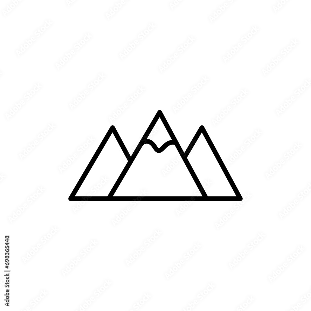 Mountain outline icons, design minimalist vector illustration ,simple transparent graphic element .Isolated on white background Mountain outline icons, design minimalist vector illustration ,simple transparent graphic element .Isolated on white background