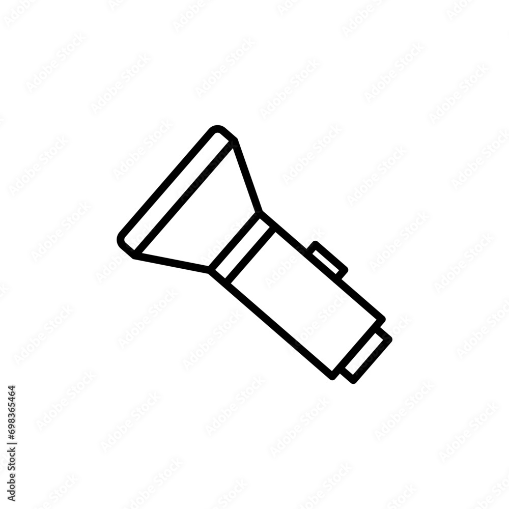 Flashlight outline icons, minimalist vector illustration ,simple transparent graphic element .Isolated on white background Flashlight outline icons, minimalist vector illustration ,simple transparent graphic element .Isolated on white background