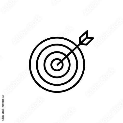 Dartboard outline icons, hunter minimalist vector illustration ,simple transparent graphic element .Isolated on white background