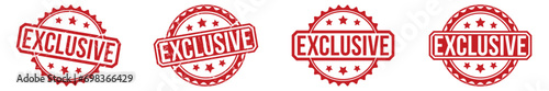 exclusive stamp red rubber stamp on white background. exclusive stamp sign
