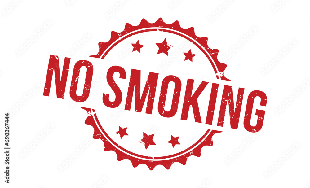 no smoking Red Rubber Stamp vector design.