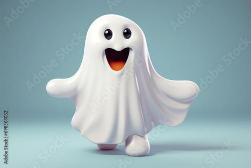 Vector of cuty ghost 3d photo