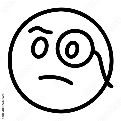 monocle outline icon