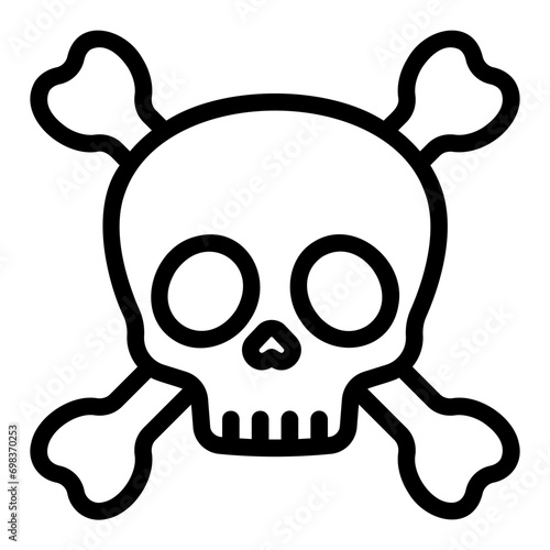 skull outline icon