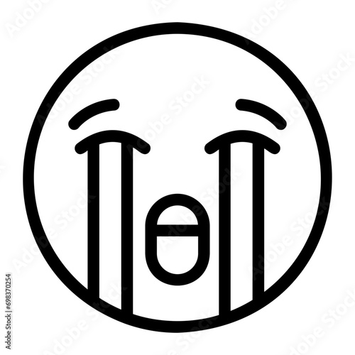 sob outline icon