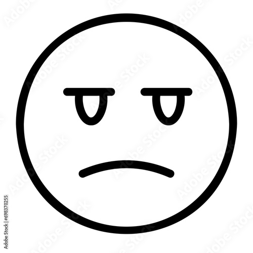 suspicious outline icon