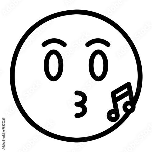 whistling outline icon