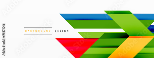 Visually striking background design featuring dynamic geometric lines and arrows. This captivating composition combines movement and precision, creating an engaging and visually appealing graphic