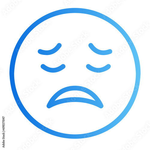 disappointed gradient icon