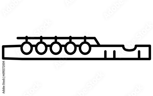 Music, simple flute icon (flutist)