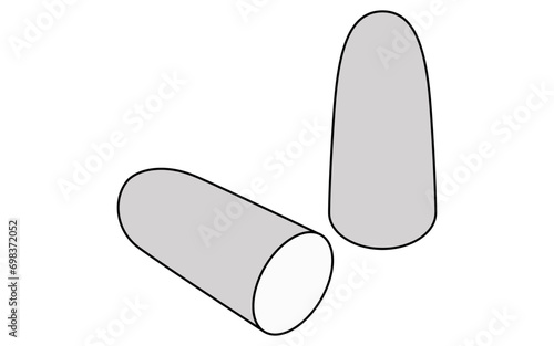 Earplugs Illustration of a handy noise reduction product