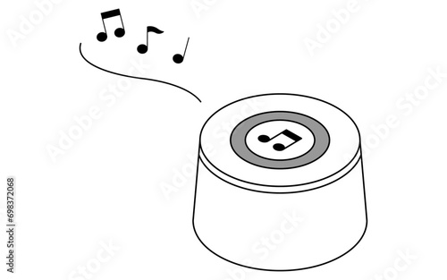 White Noise Illustration of a handy noise reduction product