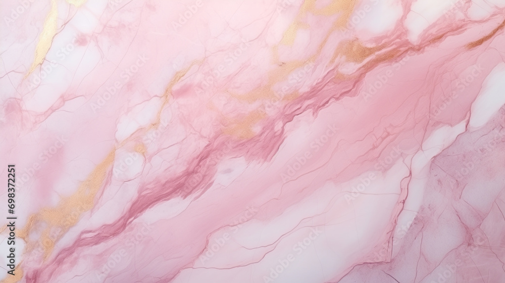 Fototapeta premium Texture of Light Pink Marble with Gold Veins. 