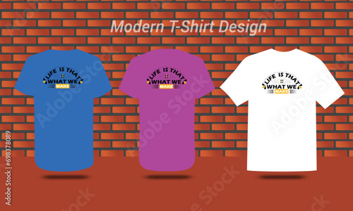 clothing brand, typography t-shirt, streetwear or trendy design for business