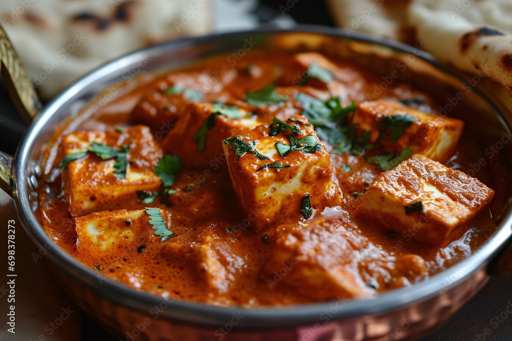 A delicious meal of curry and bread A delicious meal of curry and bread