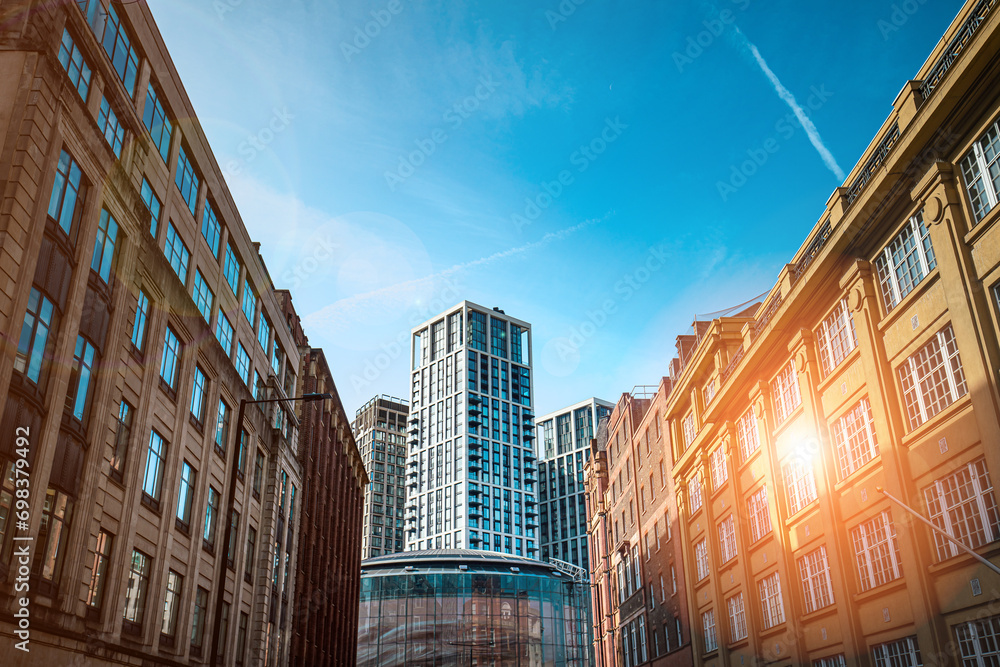 Cityscape and architectures in London CBD district - obrazy, fototapety, plakaty 