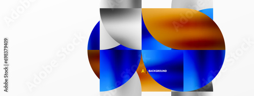 Minimalist geometric background featuring metallic round triangles, delivering sleek and modern visual aesthetic with emphasis on clean, metallic forms for wallpaper, banner, background, landing page