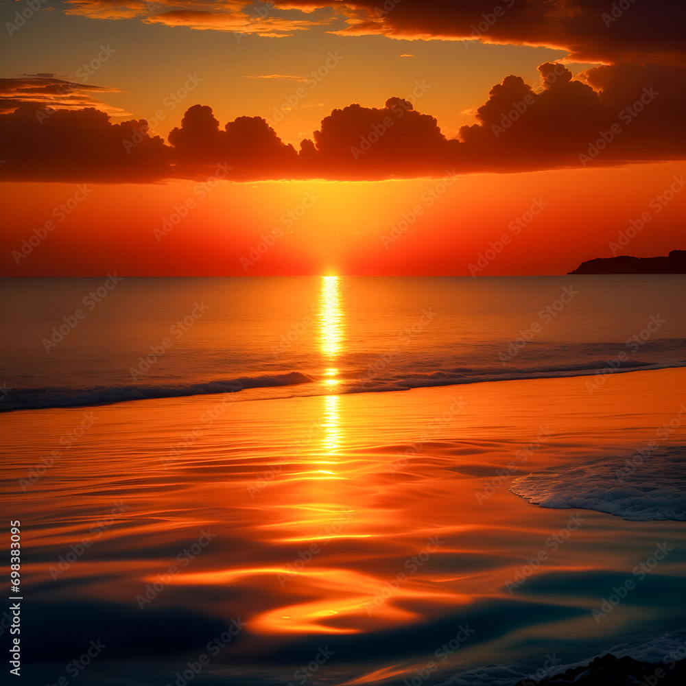 Obraz premium sunset over the sea