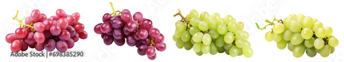 set of grape isolated on transparent background 