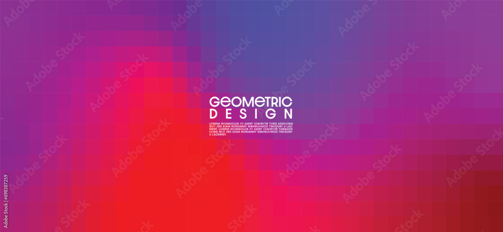Colorful gradient design. Polygonal abstract background with squares. Modern low poly geometric square shape. Ideas for banner, web and brochures. Vector Illustrator EPS. - obrazy, fototapety, plakaty 