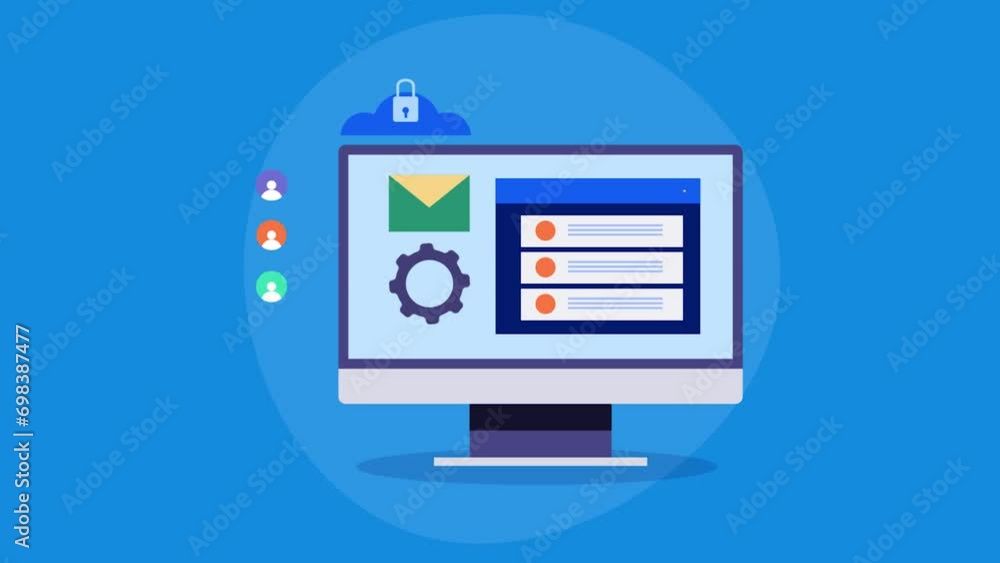 Saas email software connected with secure cloud technology send, receive, track and organise email messages e-business digital strategy conceptual video animation. Saas email software connected with secure cloud technology send, receive, track and organise email messages e-business digital strategy conceptual video animation.