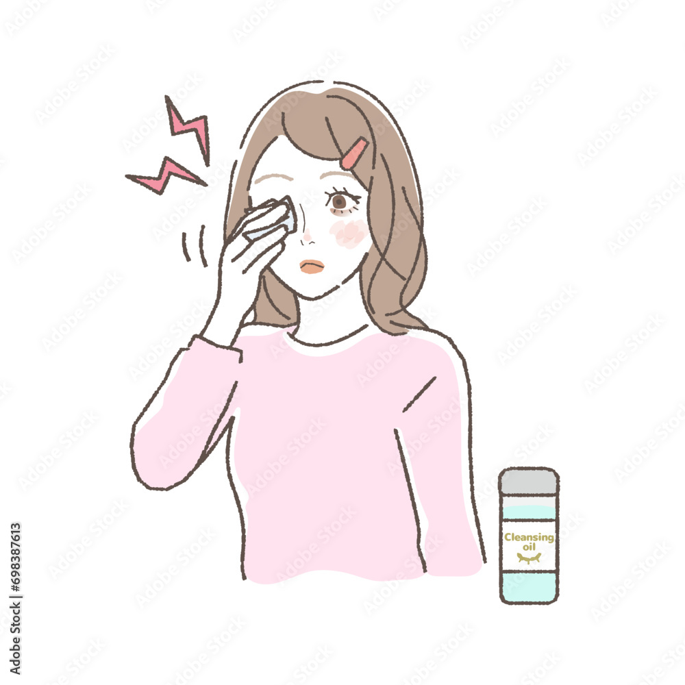 Cause of Dark Circles - Friction Illustration. Cause of Dark Circles - Friction Illustration.