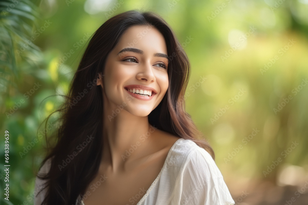 Young beautiful woman smiling and giving happy expression