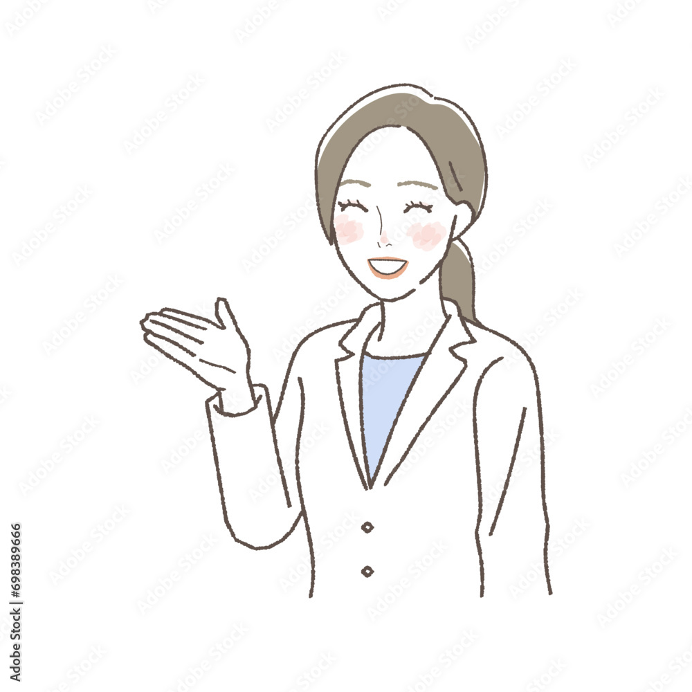Medical Staff - Woman Illustration Providing Guidance. Medical Staff - Woman Illustration Providing Guidance.