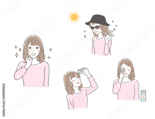 Illustration Set for Troubleshooting Eye Area.