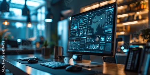 Wallpaper Mural Smart home screen control dashboard with online connectivity and device control via network scheduler. Torontodigital.ca