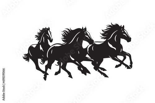 Vector pony horse silhouette