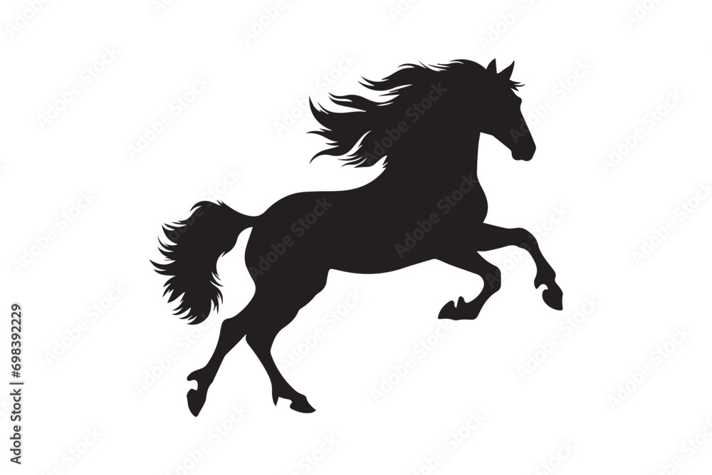 Vector pony horse silhouette Vector pony horse silhouette