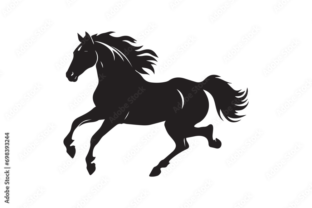Vector pony horse silhouette Vector pony horse silhouette
