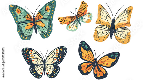 Set of butterflies © Ariestia