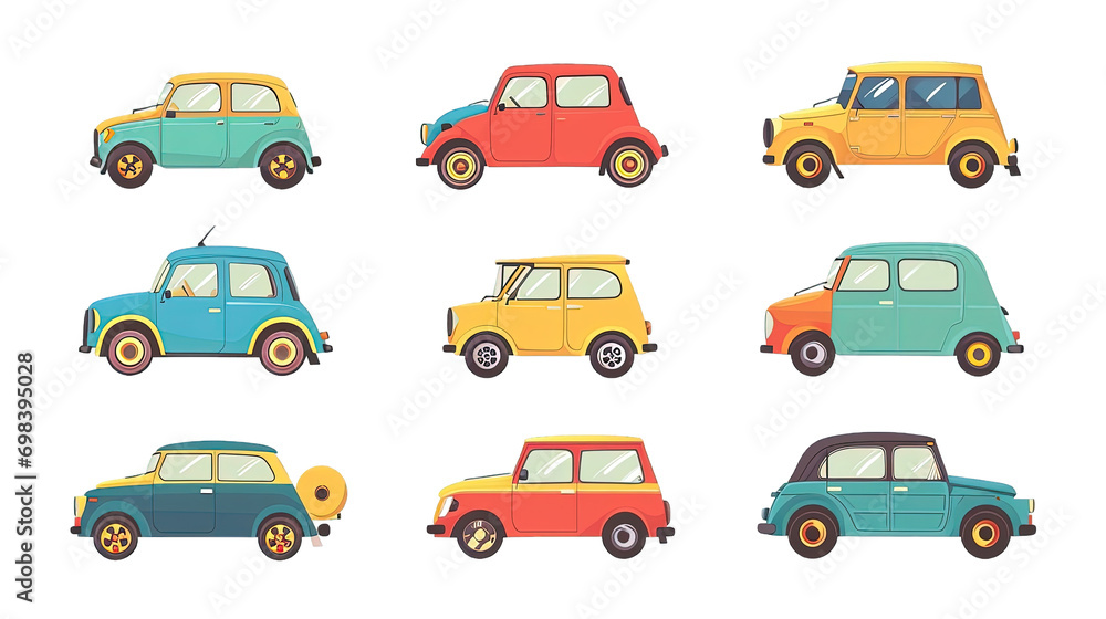 Car Auto Cartoon Set Car Auto Cartoon Set