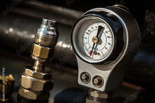 pressure gauge and air filter regulator on Air Pump photo